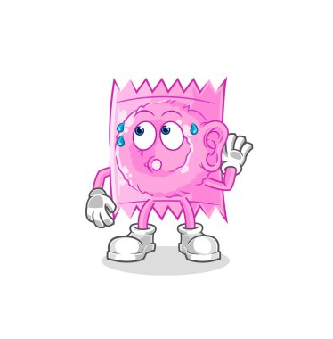 the condom eavesdropping vector. cartoon characte