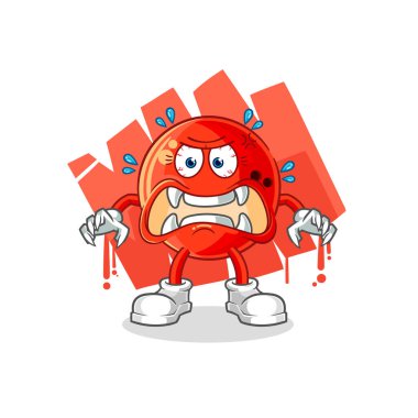 the bowling ball monster vector. cartoon characte