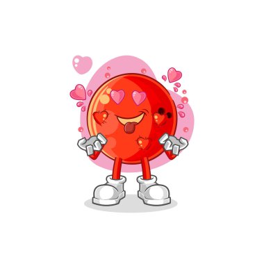 the bowling ball fallin love vector. cartoon characte