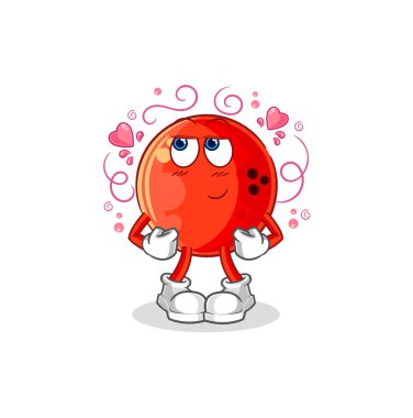 the bowling ball shy vector. cartoon characte