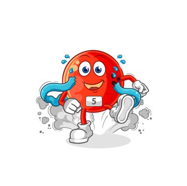 the bowling ball runner character. cartoon mascot vecto
