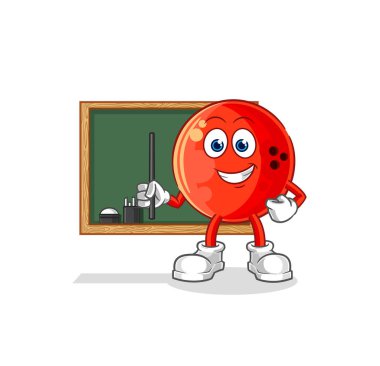 the bowling ball teacher vector. cartoon characte