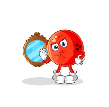 the bowling ball make up mascot. cartoon vecto