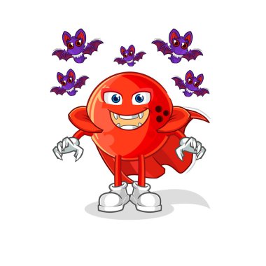 the bowling ball Dracula illustration. character vecto