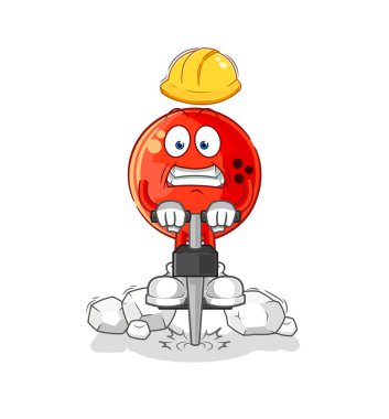 Bowling topu, çizgi film karakteri vekto 'yu deliyor.