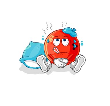 Bowling topu hasta vektörü. karikatür