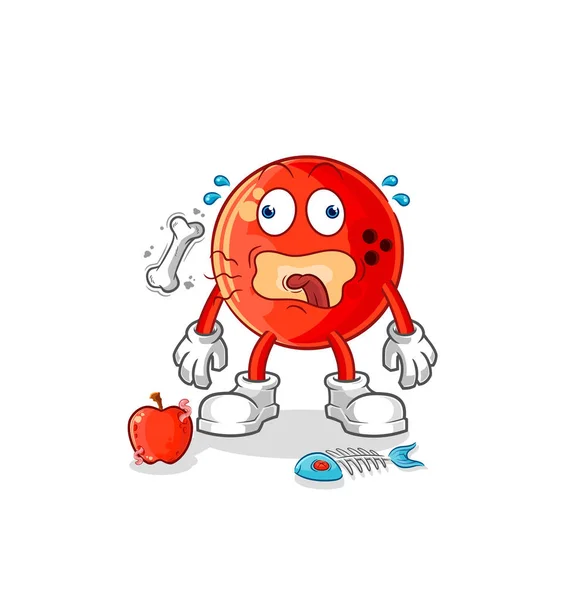 Bowling Ball Burp Mascot Cartoon Vecto — Image vectorielle