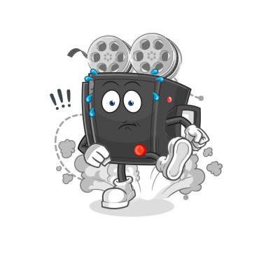 Film kamerası resimleme yapıyor. karakter vektosu