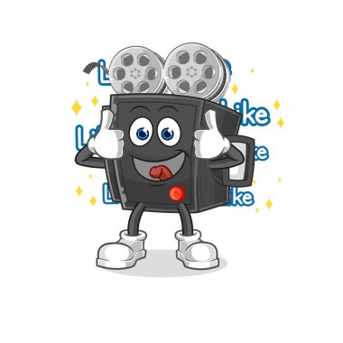 Film kamerası pek çok beğeni veriyor. çizgi film vektosu