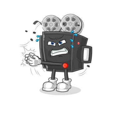 Sinek sineği karakteri. karikatür maskotu vektosu