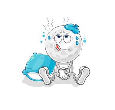 Golf kafa hastalıklı vektör. karikatür