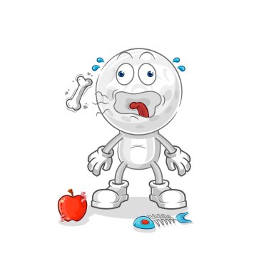 Golf kafa geğirme maskotu. çizgi film vektosu