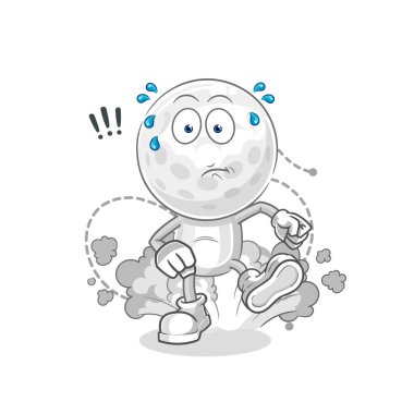 Golf kafa çizimi yapıyor. karakter vektosu