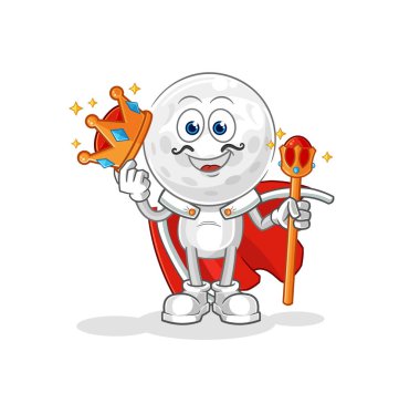 Golf kafa kral vektörü. karikatür