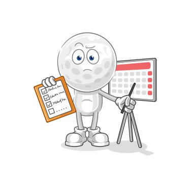 Golf kafa çizelgesi vektörü. karikatür