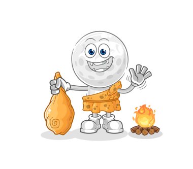 Golf kafa antik çizgi film. karikatür maskotu vektosu