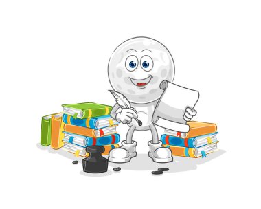 Golf baş yazar vektörü. karikatür