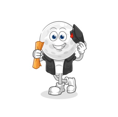 Golf kafa mezuniyet vektörü. karikatür