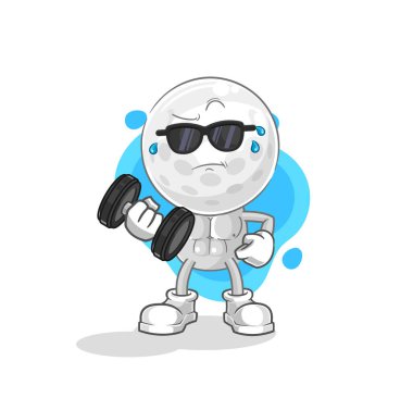 Golf kafa, dambıl taşıyıcısı. karikatür