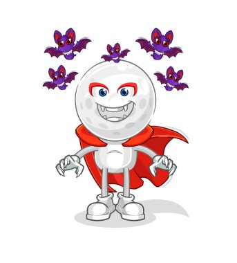 Golf kafa Drakula illüstrasyonu. karakter vektosu