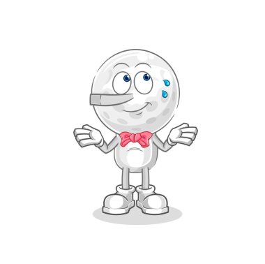 Golf kafa Pinokyo karakteri gibi yalan söylüyor. karikatür maskotu vektosu