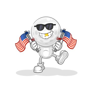 Golf kafa gazete karikatürü okuyor. karakter vektosu