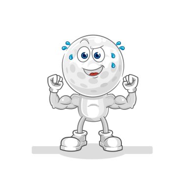 Şamandıra maskotlu golf kafa yüzücü. çizgi film vektosu