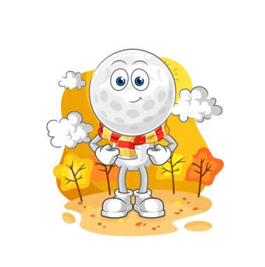 Golf kafalı çılgın bilim adamı illüstrasyonu. karakter vektosu