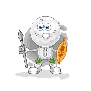 Golf kafa baharda çiçek toplar. karakter vektosu