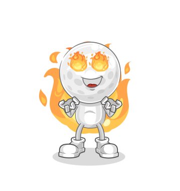 Golf kafa bitiş bayrağı. karikatür maskotu vektosu