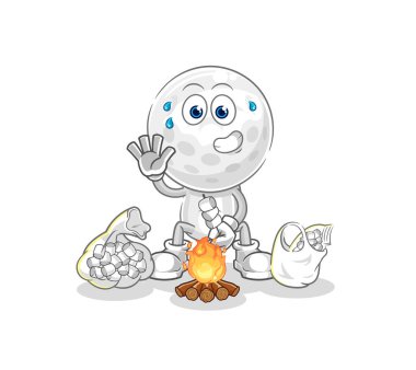 Golf kafa süpürgeyle temizlendi. karakter vektosu