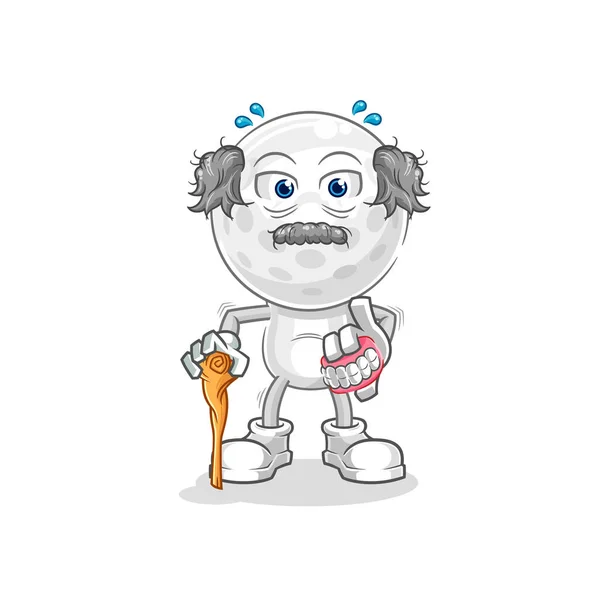 Golf Head Autumn Cartoon Mascot Vecto — Wektor stockowy