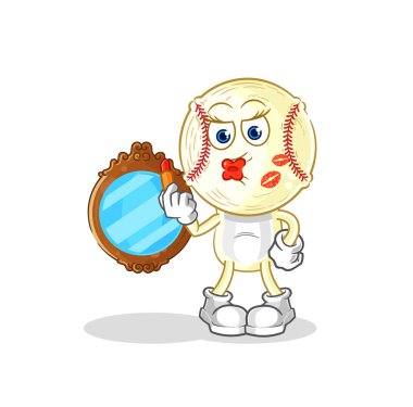 Beyzbol baş maskotu. çizgi film vektosu