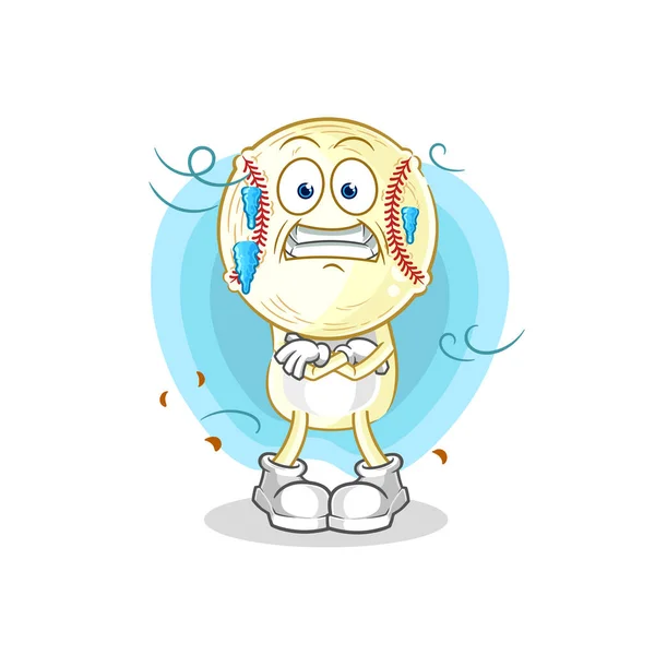 Baseball Head Cold Illustration Character Vecto — Stock Vector