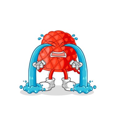 Yemek eldiveni ağlayan illüstrasyon. karakter vektosu