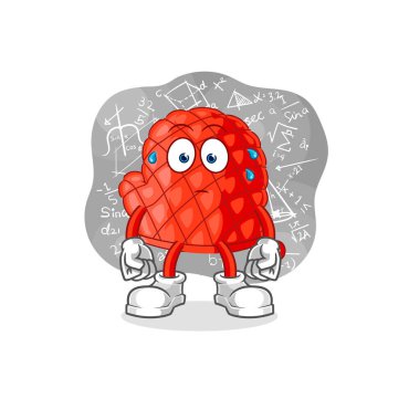 Pişirme eldiveni sert vektör düşünüyor. karikatür