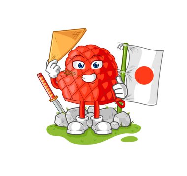 Japon yemek eldiveni vektörü. karikatür