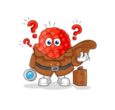 Yemek eldiveni dedektif vektörü. karikatür