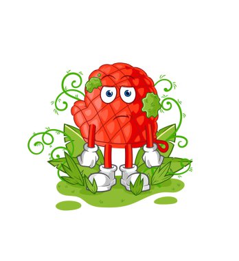 Pişirme eldiveni çok uzun süre maskot bekliyor. çizgi film vektosu