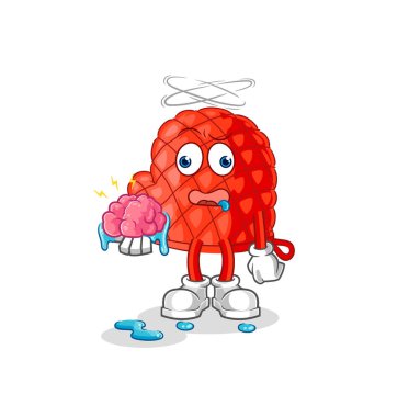 Yemek eldiveni beyin vektörü değil. karikatür