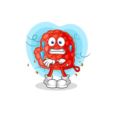 Yemek eldiveni soğuk illüstrasyon. karakter vektosu