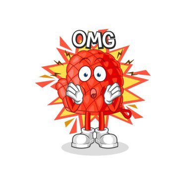 Pişirme eldiveni. Aman Tanrım. karikatür