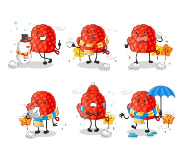 Soğuk hava karakterinin maskot eldiveni.