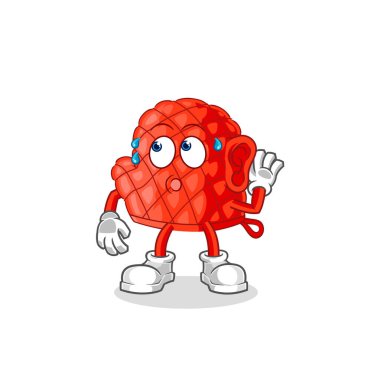 Yemek eldiveni dinleme vektörü. karikatür