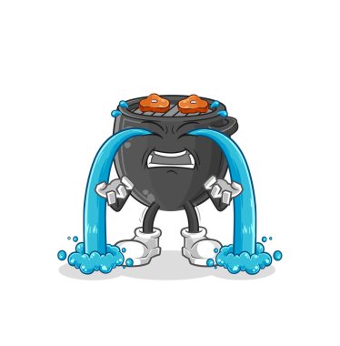 Barbekü ağlaması illüstrasyonu. karakter vektörü