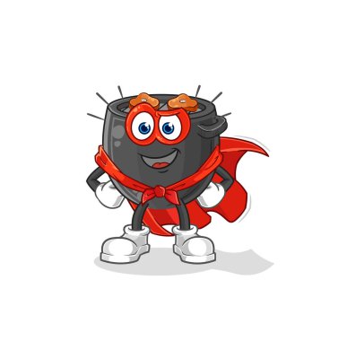 Barbekü kahramanları vektörü. çizgi film karakteri