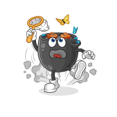 Barbekü kelebek resmi. karakter vektörü