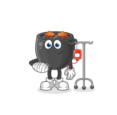 IV Illustrasyon 'daki barbekü hastasıyım. karakter vektörü