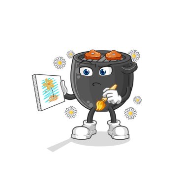 barbekü geleneksel karikatür karakter vektörü