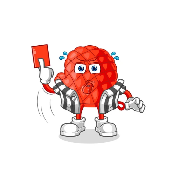 Cooking Glove Referee Red Card Illustration Character Vecto — Image vectorielle